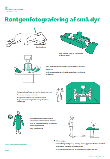 Sundhedsstyrelsens plakat om røntgen af dyr